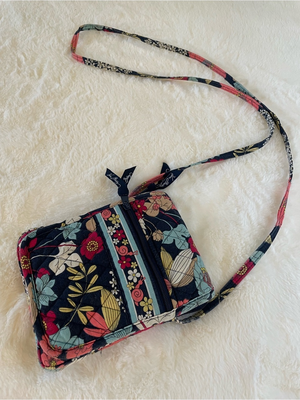 Vera Bradley Floral Multicolored Quilted Crossbody Concert Bag Vintage Rare NWOT
